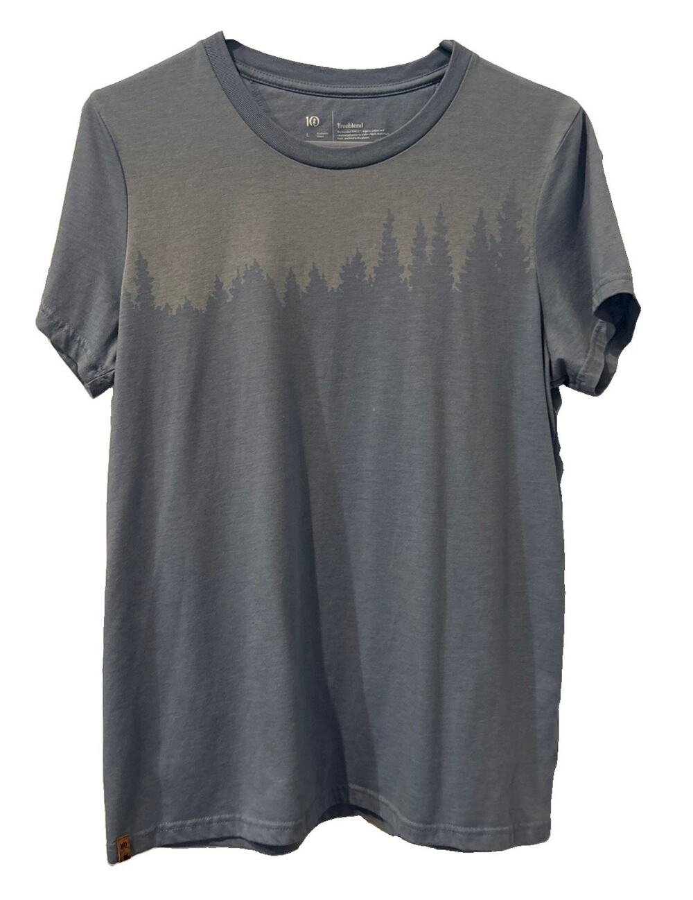 Tentree Treeblend Men’s L Blue Graphic Nature Crew Neck Short Sleeve T-Shirt